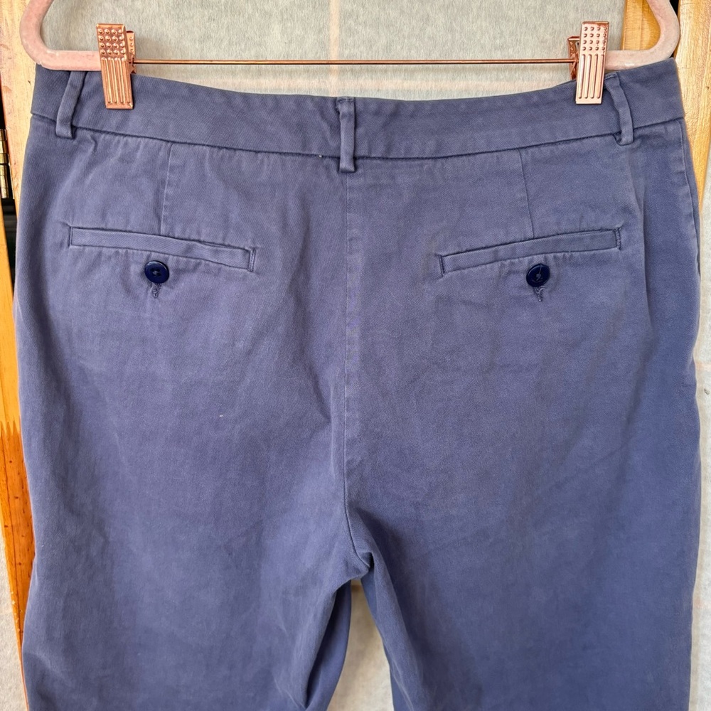 L.L. Bean Straight Fit Capri Pants Women’s 12 Petite Cotton Dusty Blue Denim - Picture 8 of 11